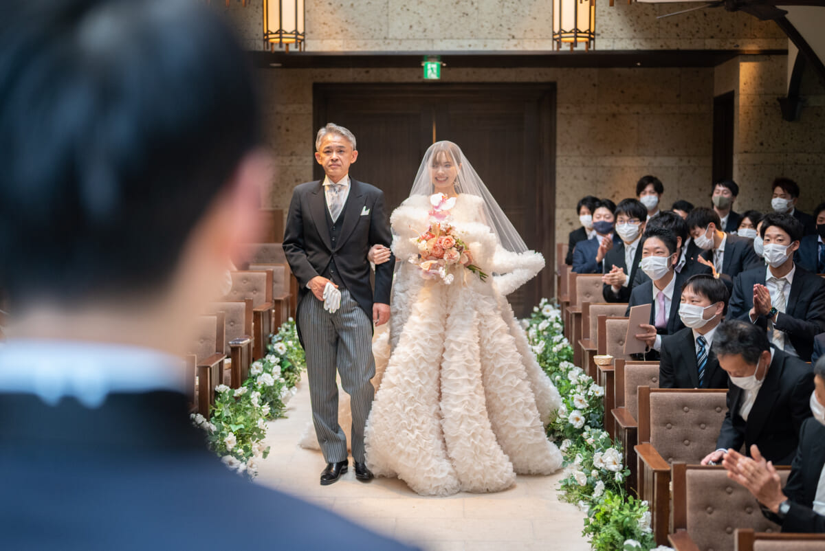 2022年4月レポート＞アプリコットカラーで華やかに彩られたご結婚式